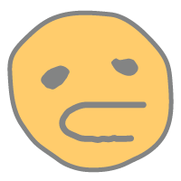 an emoji with a U shaped mouth looking unsure